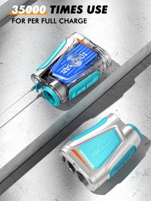 Magnetic Golf Rangefinder with Slope – 7X Magnification, 1300Y Range Finder Golf for All Levels, Fast Flag Lock Vibration, Rechargeable, Waterproof (blue) - Image 5