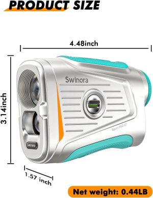 Magnetic Golf Rangefinder with Slope – 7X Magnification, 1300Y Range Finder Golf for All Levels, Fast Flag Lock Vibration, Rechargeable, Waterproof (blue) - Image 7