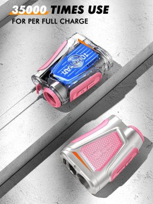 Magnetic Golf Rangefinder with Slope – 7X Magnification, 1300Y Range Finder Golf for All Levels, Fast Flag Lock Vibration, Rechargeable, Waterproof (Pink) - Image 7